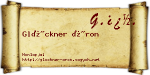 Glöckner Áron névjegykártya